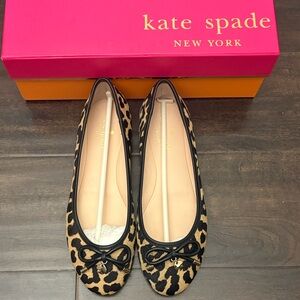 kate spade Leopard-Print Ballet Flats in Tan and Black